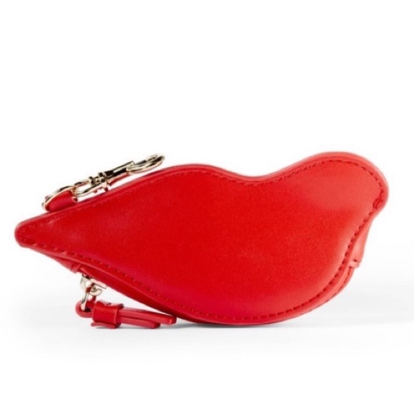 NWT Red Lips Coin Jewelry Pouch DVF Diane Von Furstnberg - Picture 4 of 4